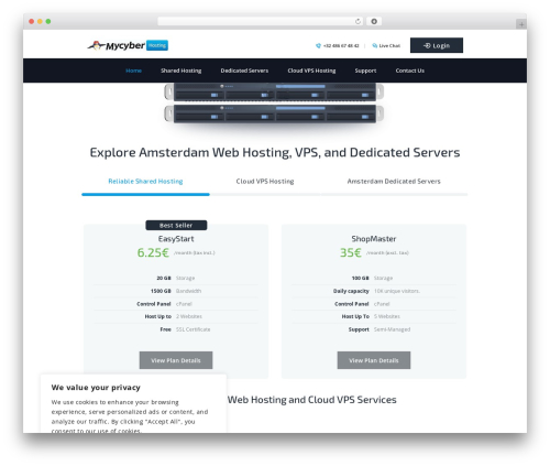 UnlimHost WordPress theme - mycyberhosting.net