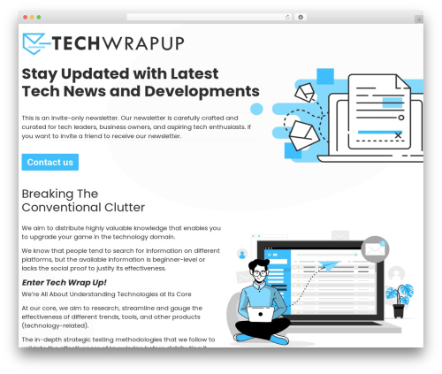 WordPress theme DSK Codes Theme - techwrapup.com