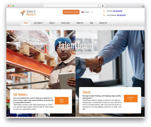 WordPress theme Temp Resources - talentteam.com