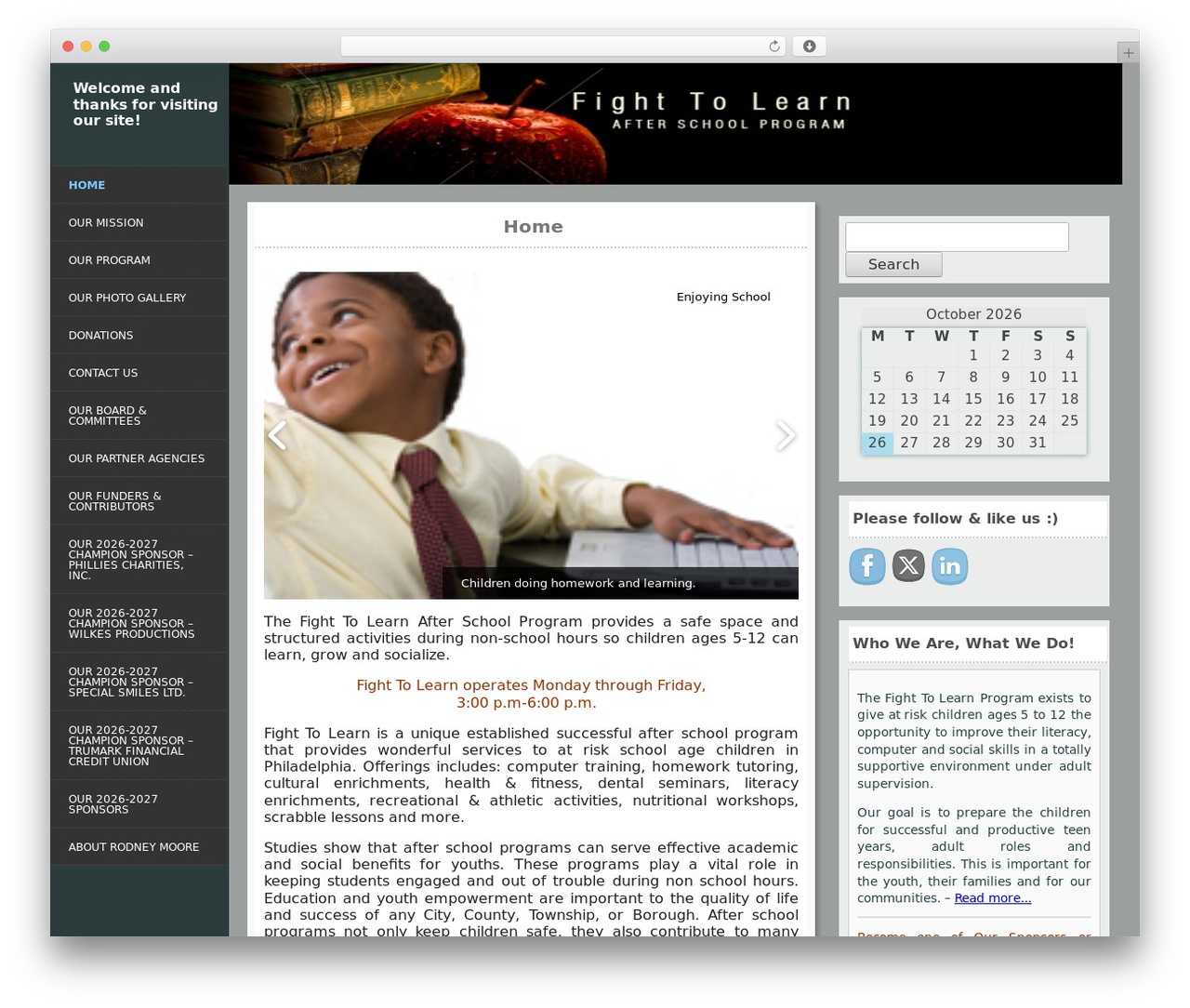 WordPress theme Side Out - fighttolearn.com