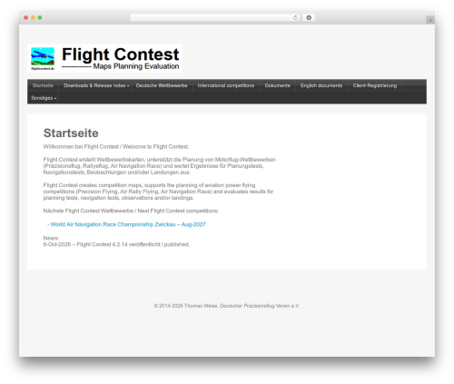 WordPress theme StartupPro - flightcontest.de
