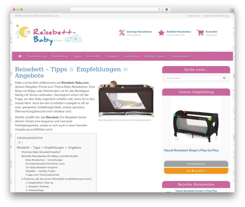 Affiliatetheme amazon WordPress plugin - reisebett-baby.com