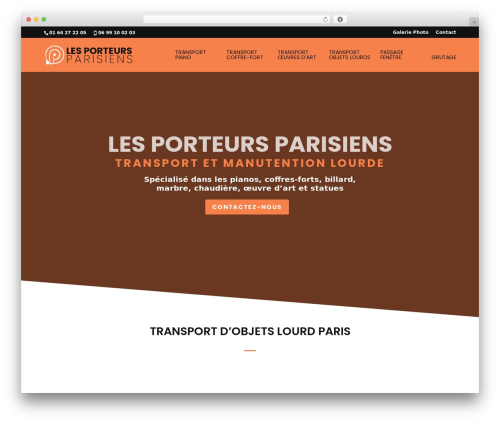 Divi theme WordPress - les-porteurs-parisiens.fr