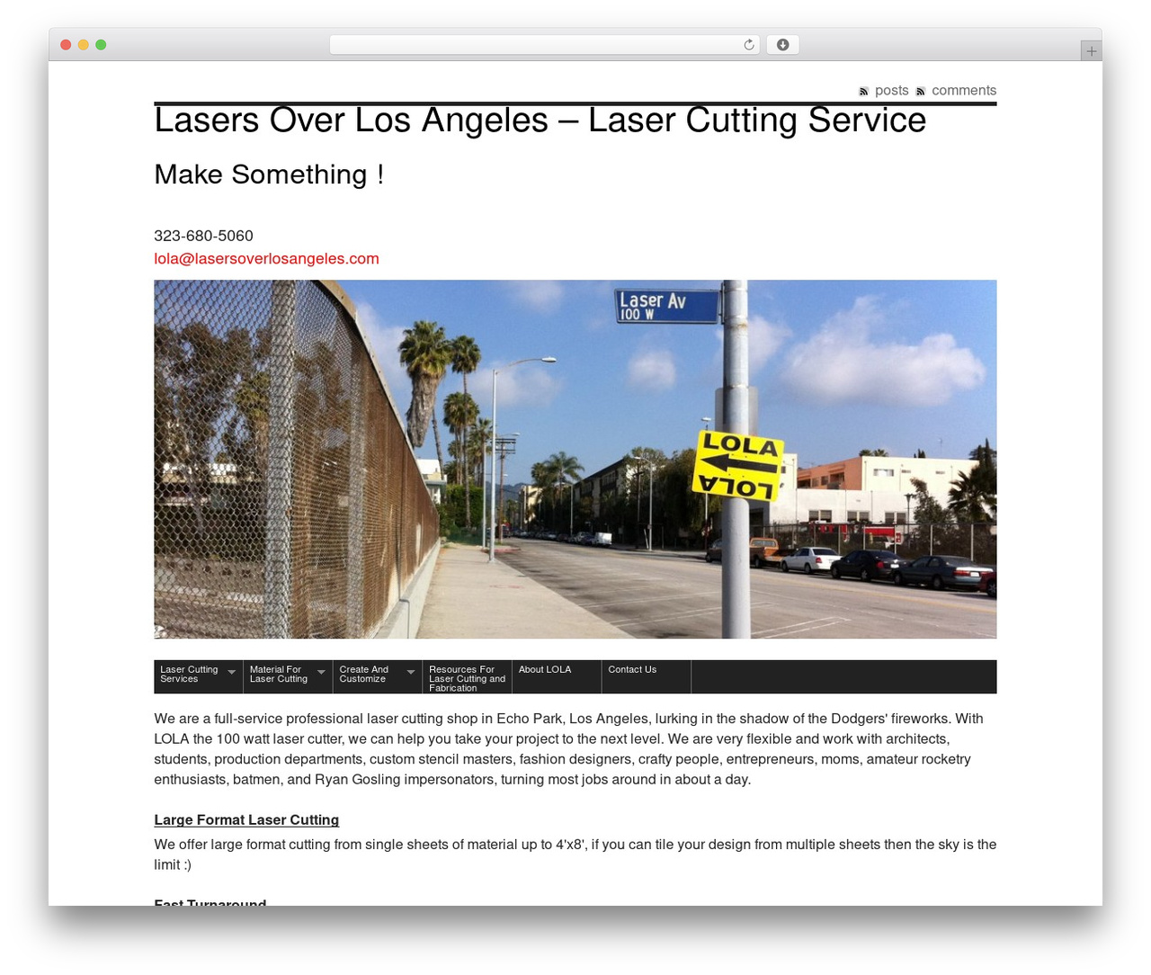 F8 Static WordPress store theme - lasersoverlosangeles.com