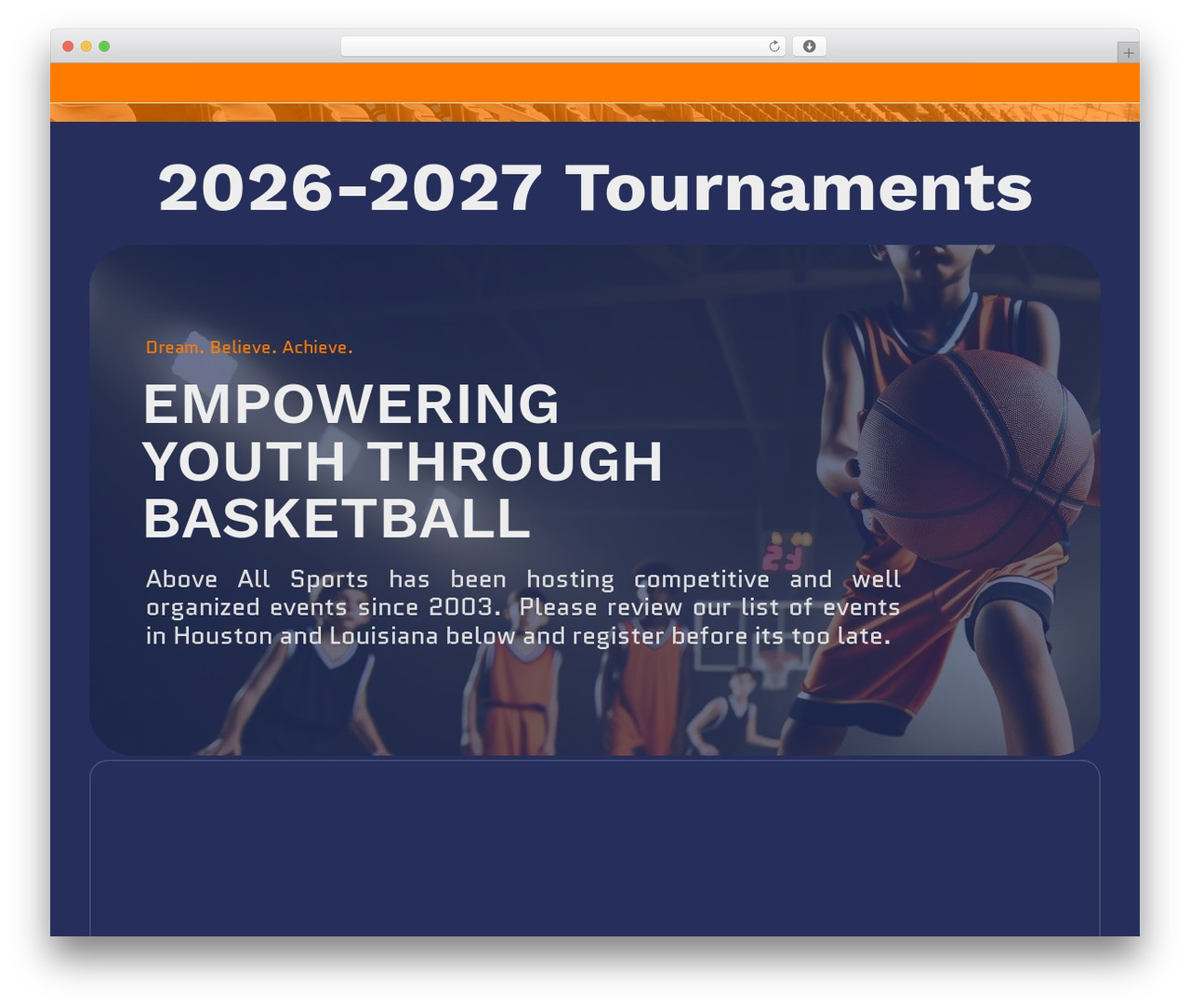 Hello Elementor WordPress theme - aboveallsportshoops.com