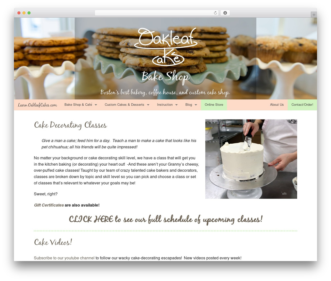 JointsWP (CSS) WordPress theme - learn.oakleafcakes.com