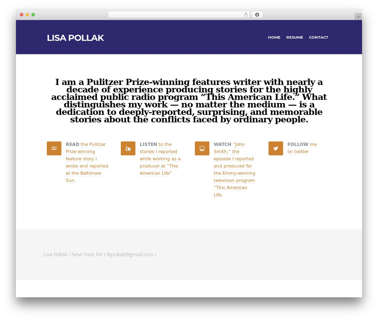 Krative WordPress theme - lisapollak.com Krative WordPress theme - lisapollak.com