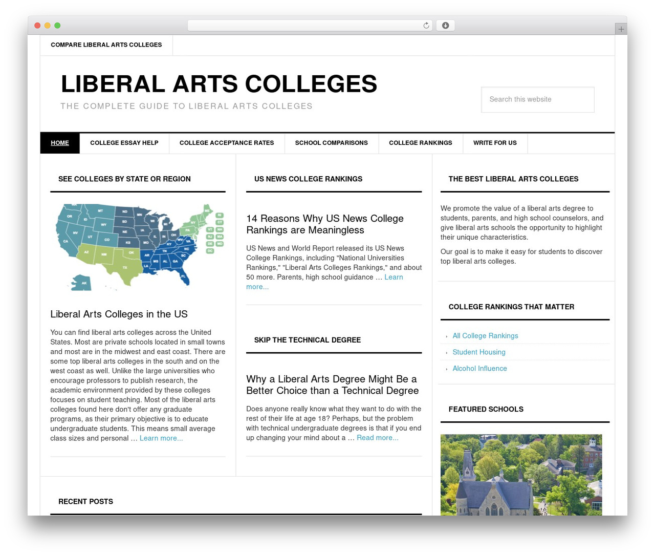 News Pro Theme WordPress website theme - liberalartscolleges.com