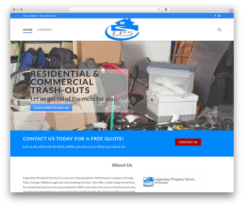 TBA WordPress theme design - legendarypropertyservices.com