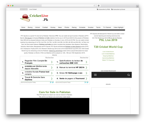 Theme WordPress Deadline - live.ptvsports.pk
