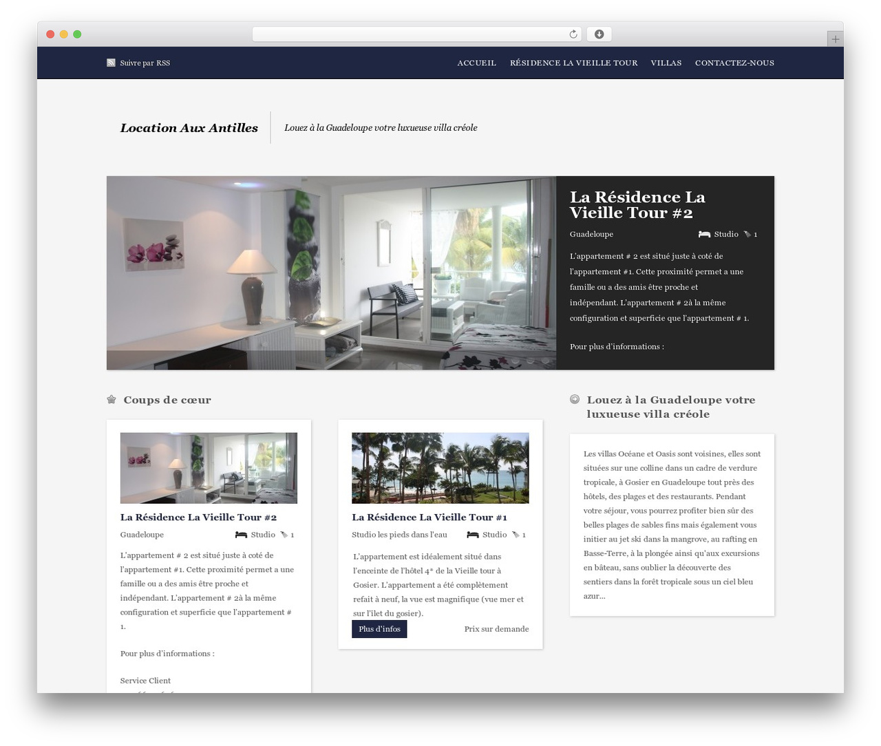 Theme WordPress deCondo - locationauxantilles.com