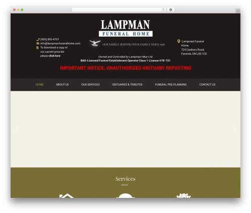 Theme WordPress Laurel - lampmanfuneralhome.com
