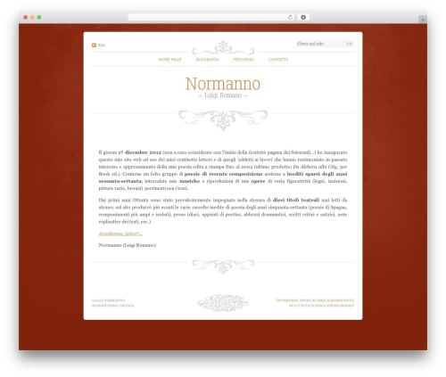 Typominima WordPress website theme - luigiromano.com