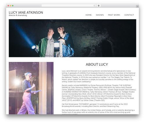 Virtue theme WordPress - lucyjaneatkinson.com