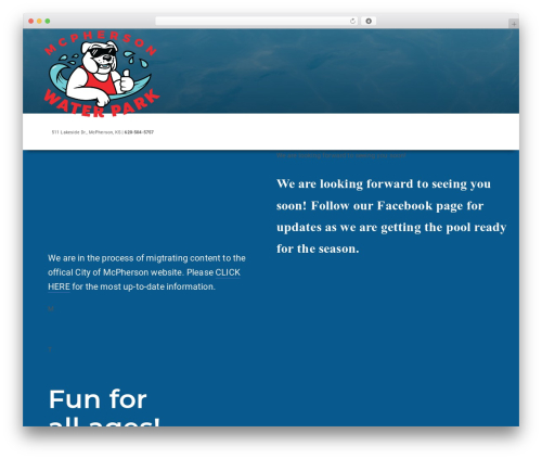 Visual Composer Starter WordPress theme - mcphersonwaterpark.com