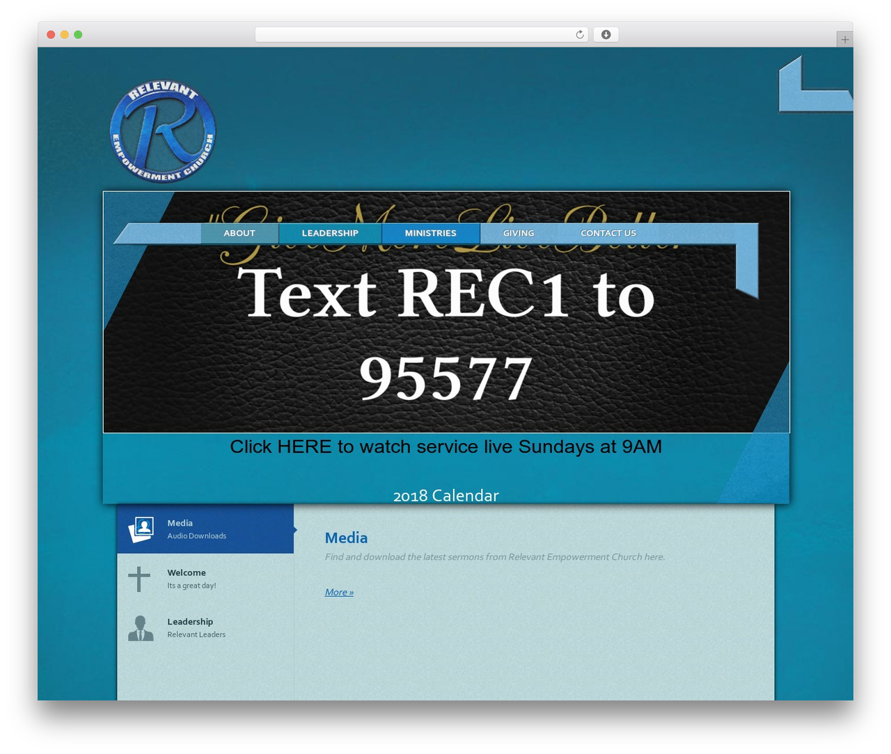 WordPress theme Church Theme - lifeatrec.com