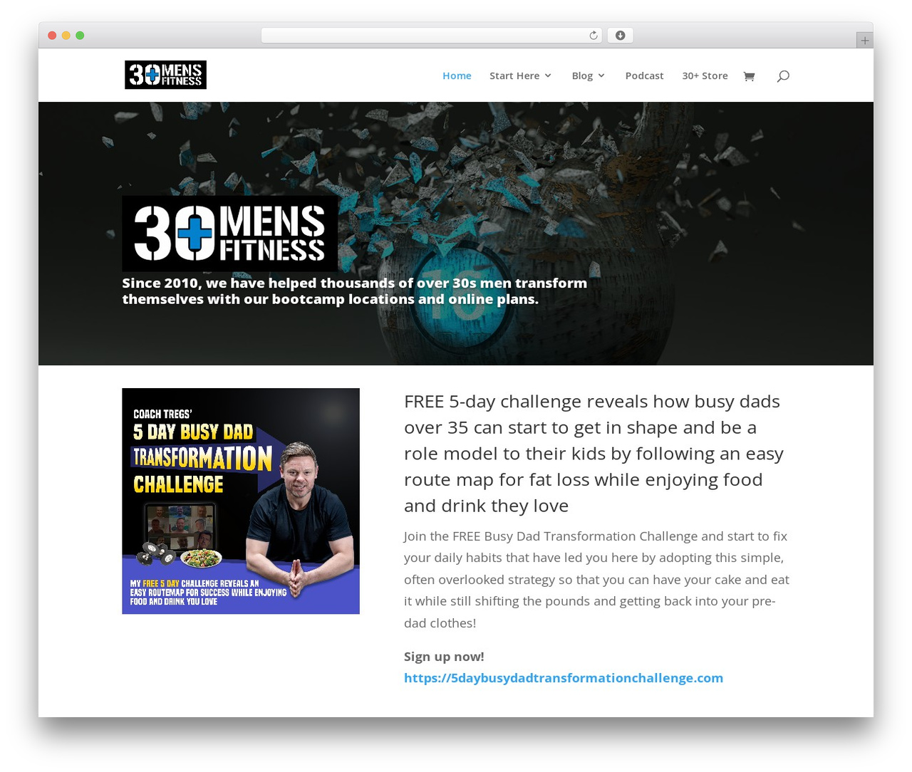 WordPress theme Divi - 30plusmensfitness.com