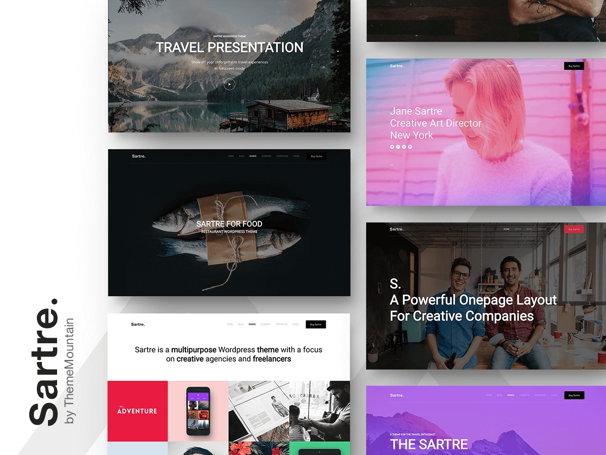 WordPress theme Sartre Child by ThemeMountain