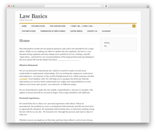 Attorney WordPress theme - lawbasics.ca