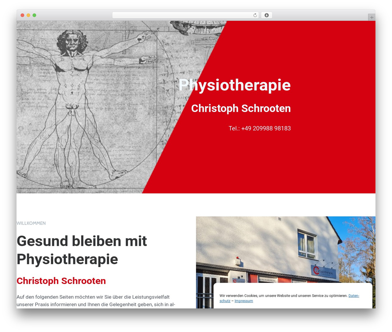 Constructor WordPress website theme - physiotherapie-christoph-schrooten.de