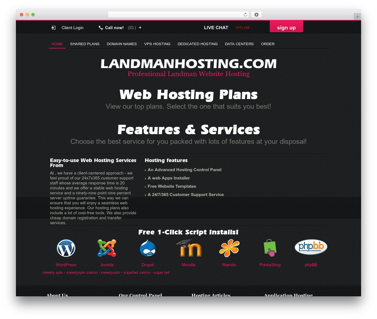 Contrast WordPress theme - landmanhosting.com