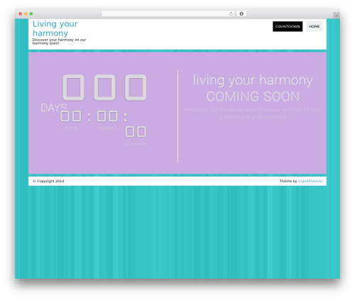 Count Down WordPress theme - livingyourharmony.com