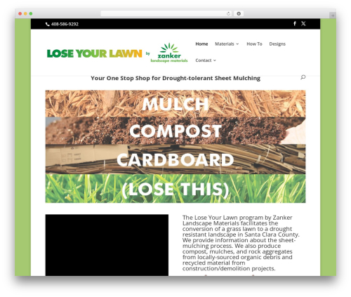 Divi WordPress theme - loseyourlawnnow.com