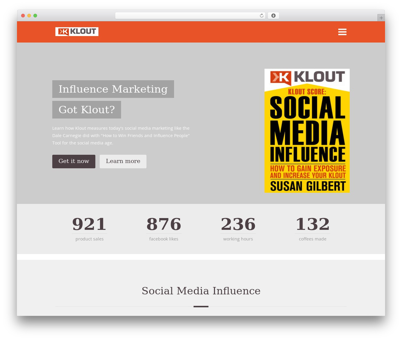 FlatBook best WordPress theme - kloutscorebook.com
