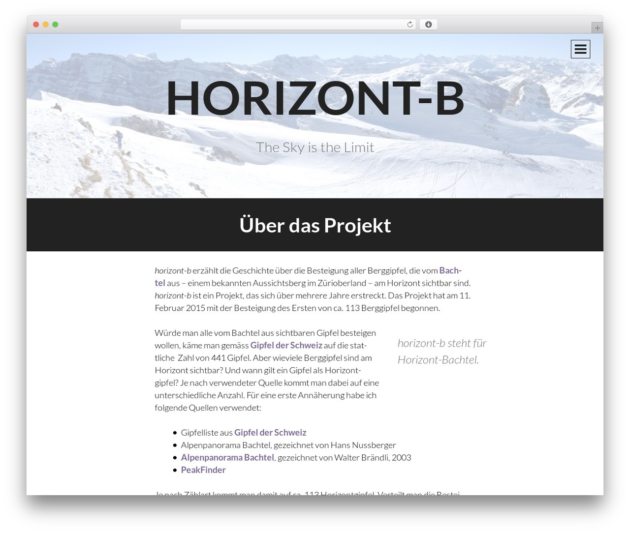 Intergalactic theme WordPress - horizont-b.ch