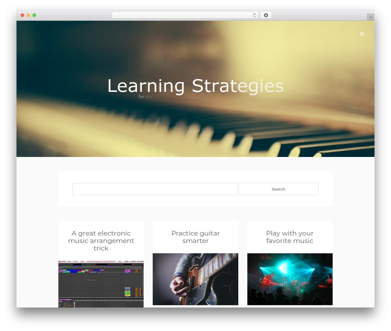 Jax Lite theme WordPress - learningstrategiesformusic.com
