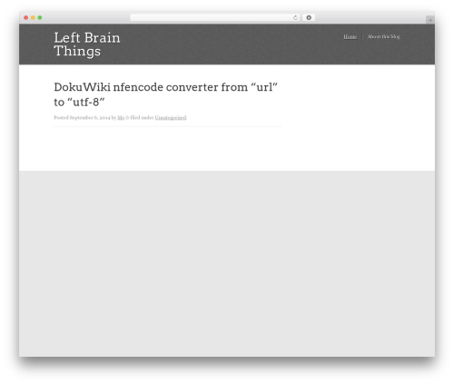 Kore WordPress theme - leftbrainthings.com