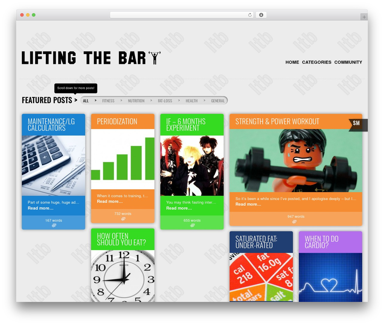 Lifting WordPress theme - liftingthebar.com Lifting WordPress theme - liftingthebar.com
