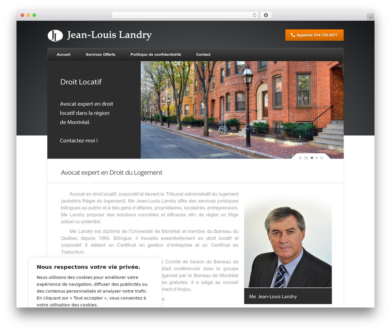 Nexus premium WordPress theme - landryavocat.com