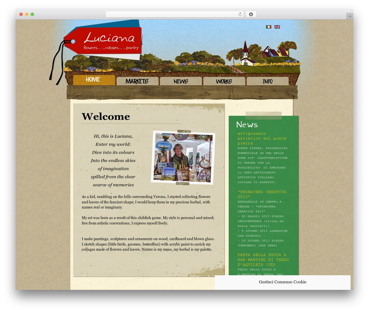 Panettone WordPress website theme - lucianacorsi.it