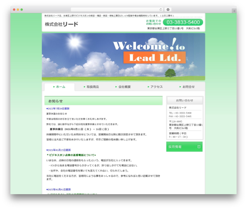 Effect setting WordPress plugin - lead2010.jp