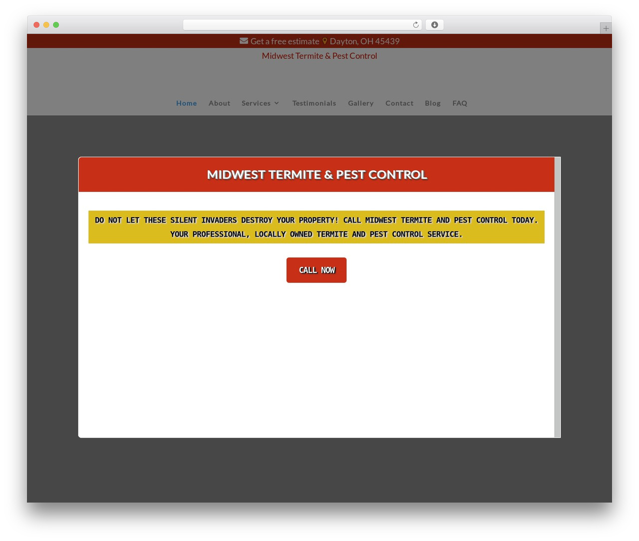 WordPress theme Divi - midwesttermiteandpestcontrol.com