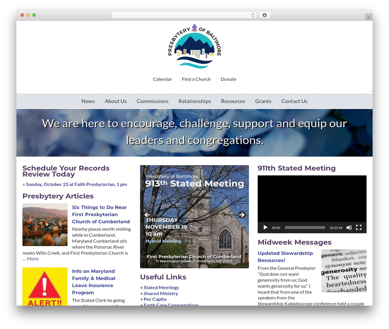 WordPress theme Dynamik-Gen - baltimorepresbytery.org