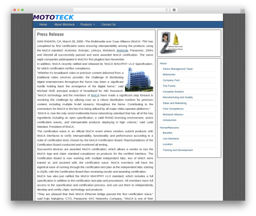 WordPress theme Frontier - mototech.com.tw