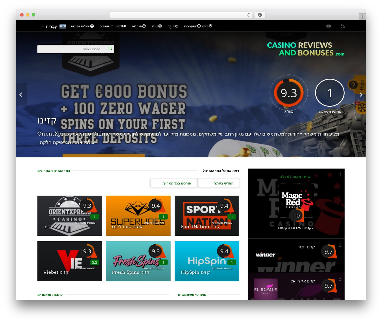 WordPress theme Gauge - hebrewcasinoreviewsandbonuses.com