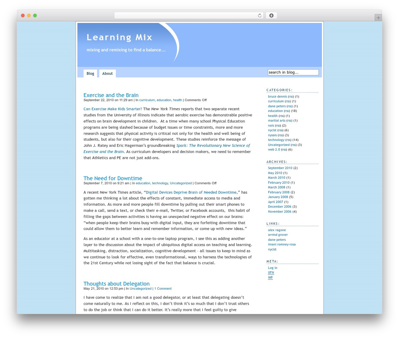 WordPress theme Pool - learningmix.org