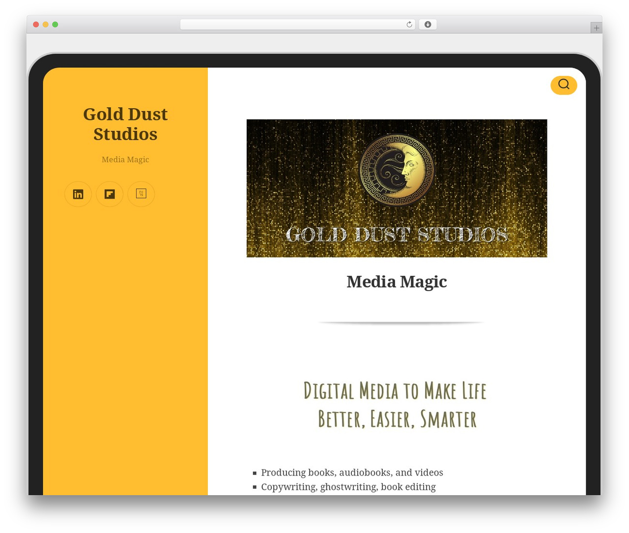 WordPress theme Screenplan - goldduststudios.com