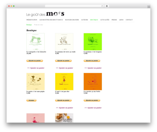 WordPress website theme GDM - legoutdesmots.com