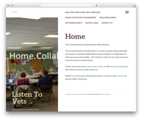 Bushwick free WordPress theme - listentovets.org
