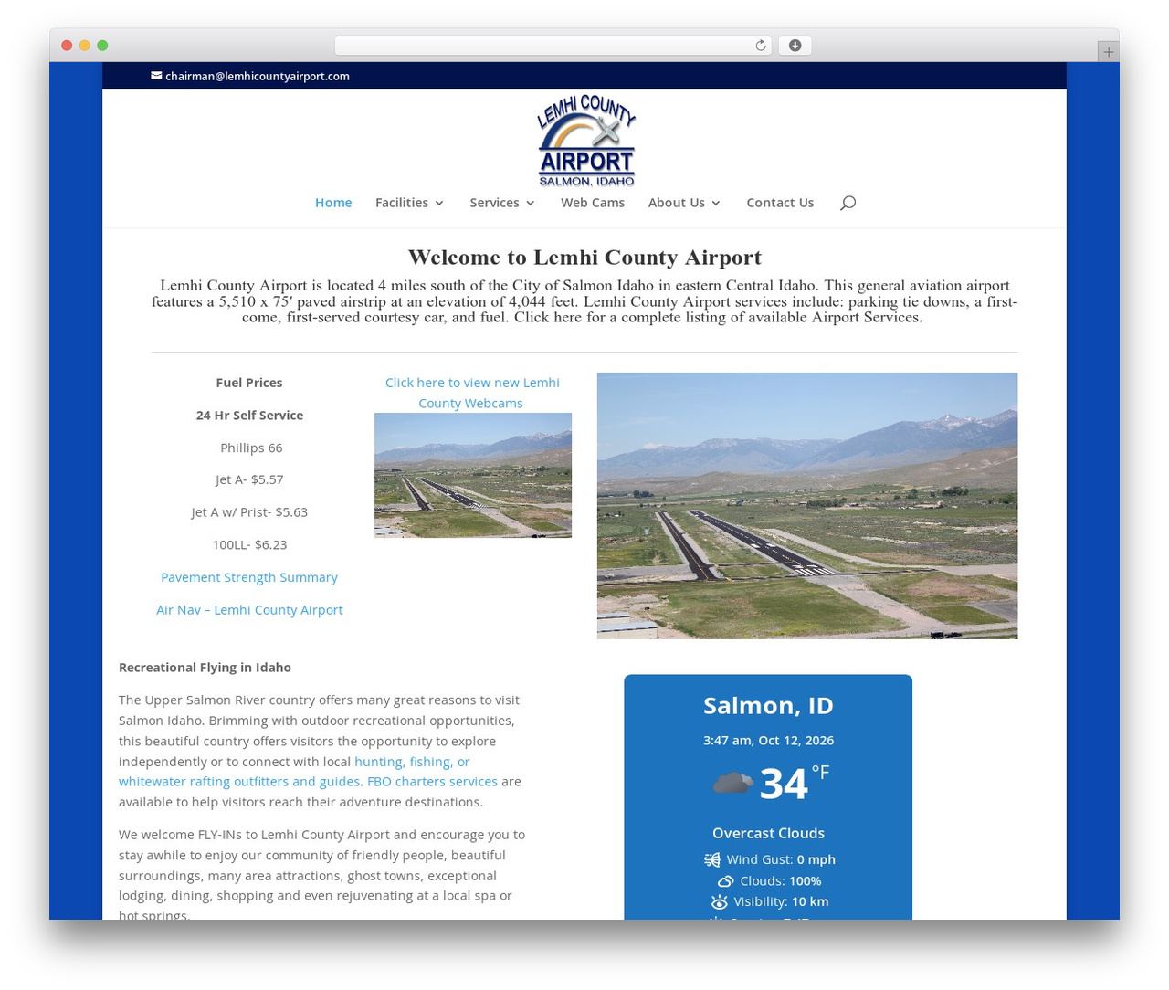 Divi WordPress theme - lemhicountyairport.com