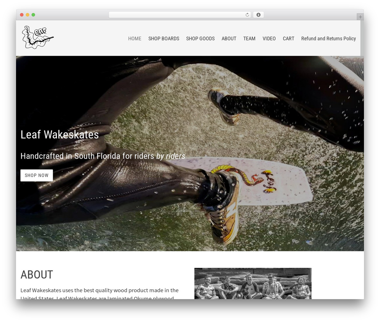 Editor free WP theme - leafwakeskates.com