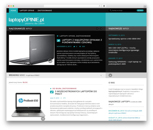 Forceful Lite WordPress theme - laptopyopinie.pl