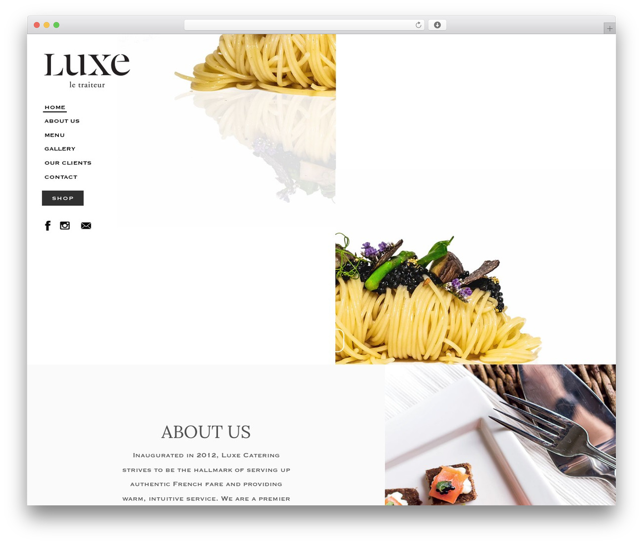 Maintheme premium WordPress theme - luxecatering.com.sg