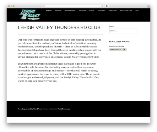 Untitled WordPress theme - lehighvalleythunderbirdclub.com
