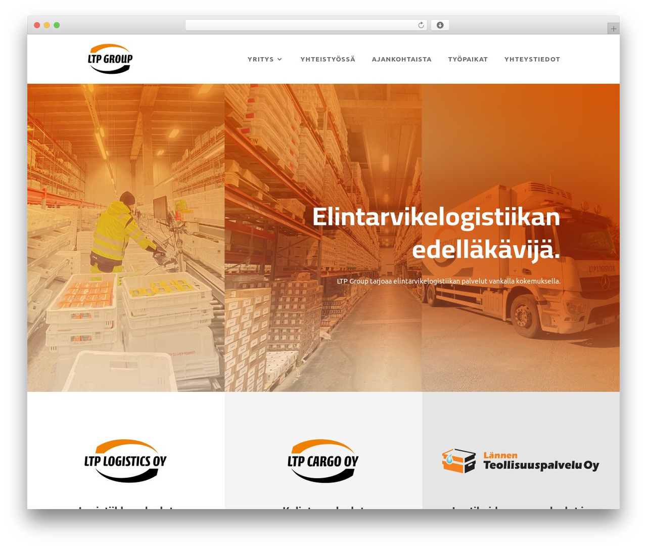 WordPress theme Divi - ltplogistics.fi