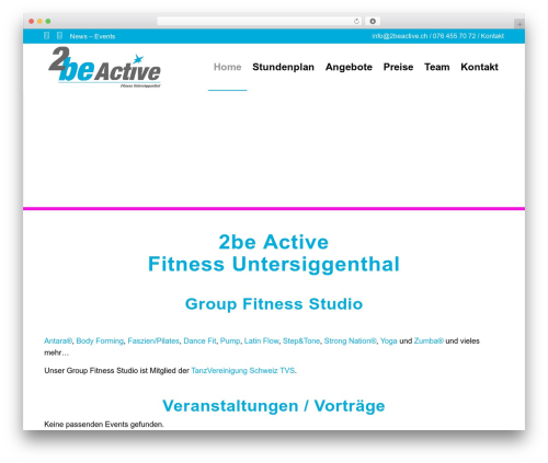 Wuk calender WordPress plugin - 2beactive.ch